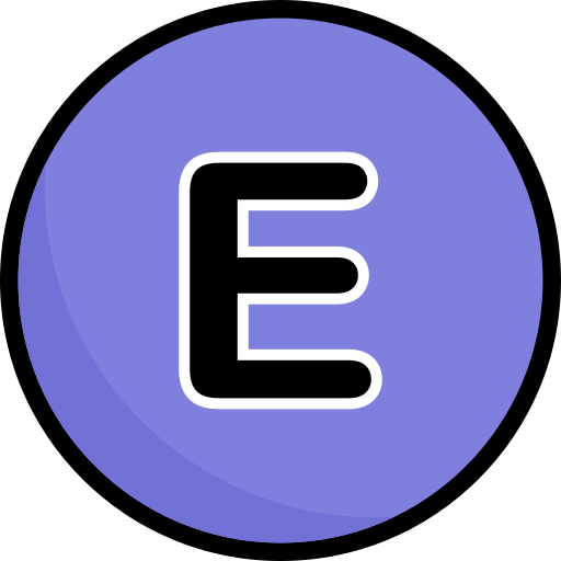 Letter e Generic Outline Color icon