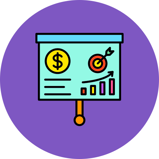 Icono De Estrategia De Mercadeo Generic Outline Color