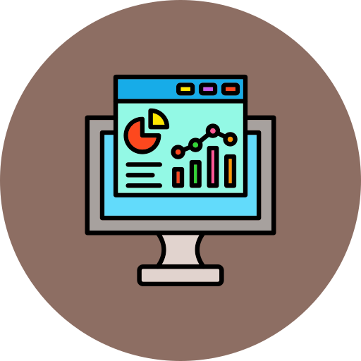 Analytics Generic Outline Color icon