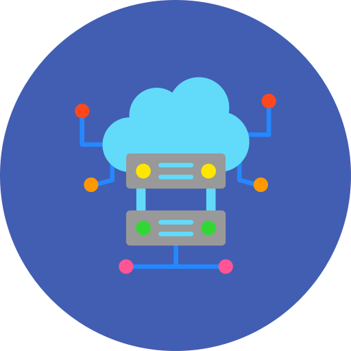 Cloud server - free icon