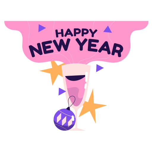 año nuevo gratis sticker