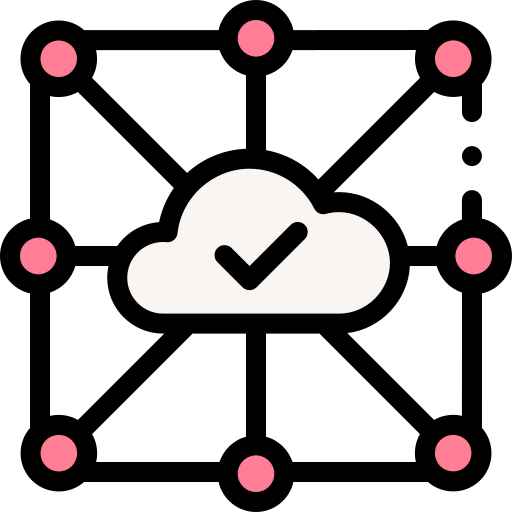 red en la nube icono gratis