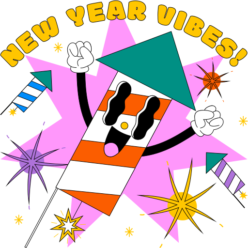 año nuevo gratis sticker