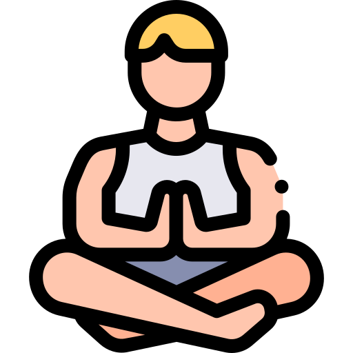 Meditation Detailed Rounded Lineal color icon