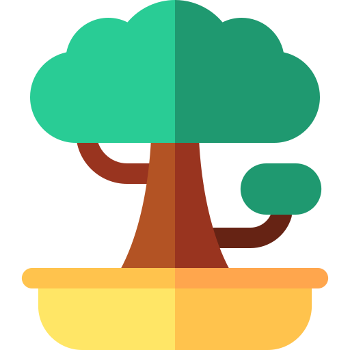 Bonsai Basic Rounded Flat Icon