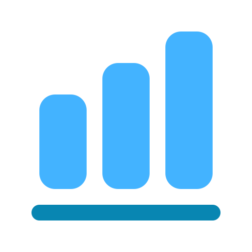 Bar chart Generic Blue icon