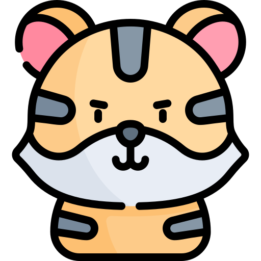 Tiger Kawaii Lineal Color Icon 1124