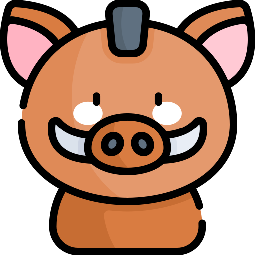 Boar Kawaii Lineal color icon