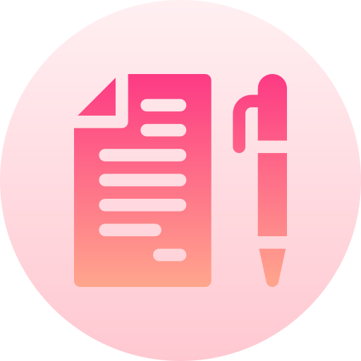 Document Basic Gradient Circular icon