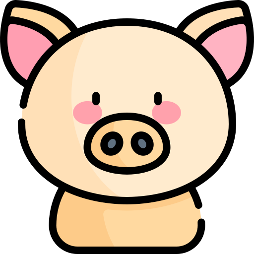 Pig Kawaii Lineal color icon