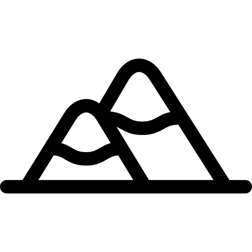 Mountains Basic Rounded Lineal icon