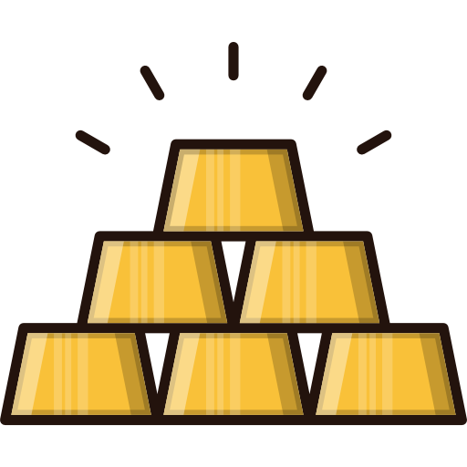 lingote de oro icono gratis