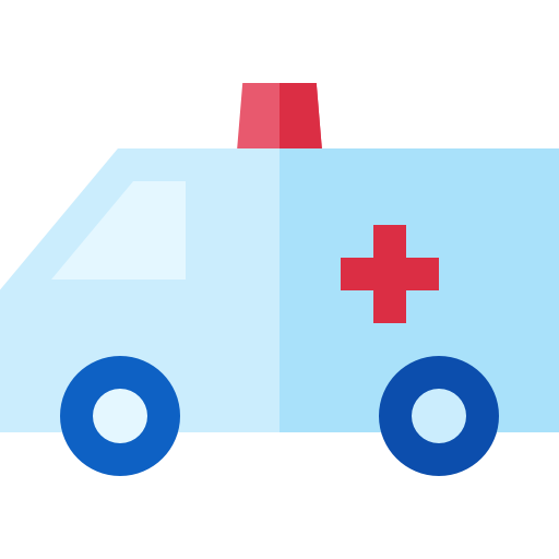 Ambulance Basic Straight Flat icon