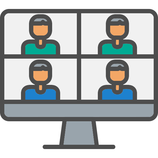 Video Conference Generic Outline Color icon