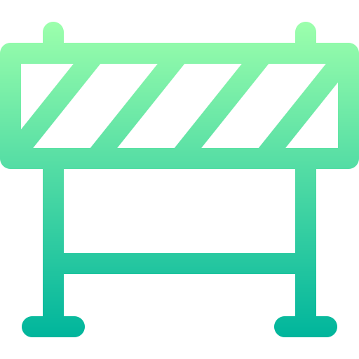 Traffic barrier free icon
