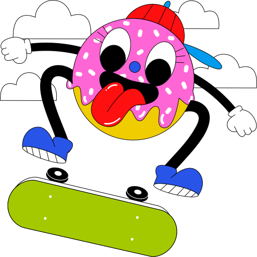Skateboarding free sticker