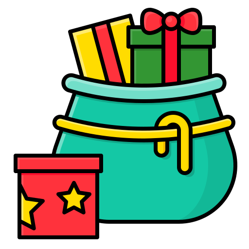 bolsa de navidad icono gratis