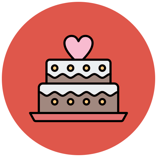 pastel de boda icono gratis