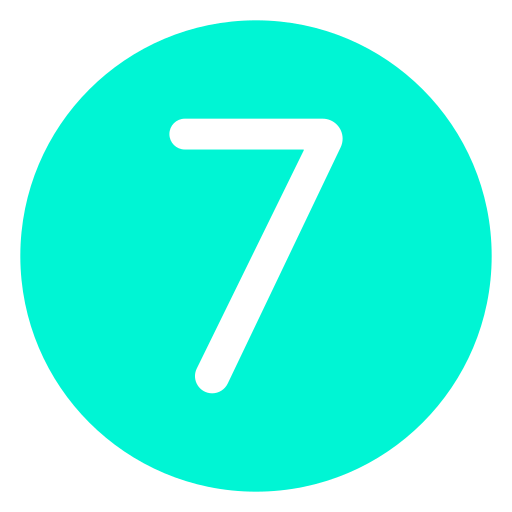 numero 7 icono gratis