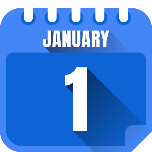 1 january Generic Flat Gradient icon