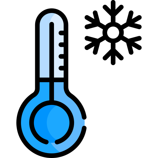 baja temperatura icono gratis