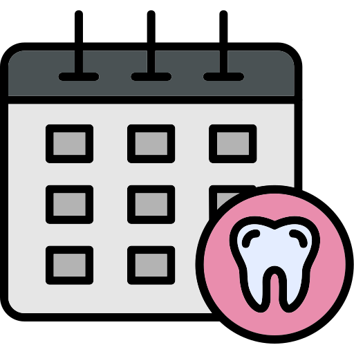 Calendario dental icono gratis