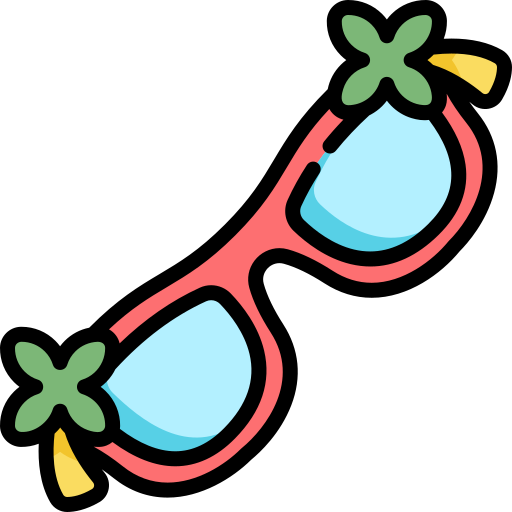 Sunglasses Kawaii Lineal color icon