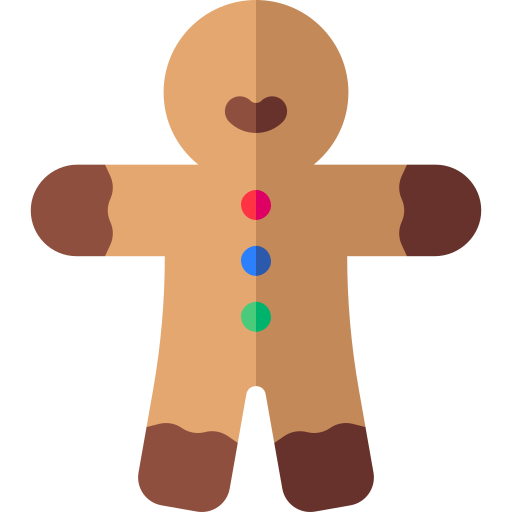 boneco de gengibre grátis ícone