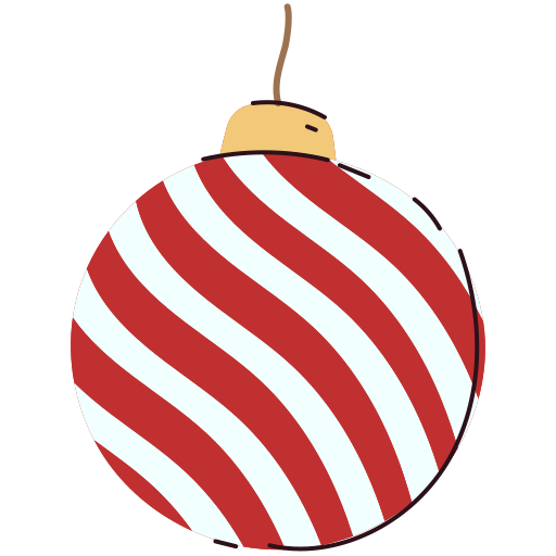 pelota de navidad icono gratis