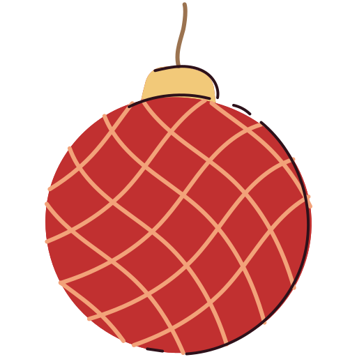 pelota de navidad icono gratis