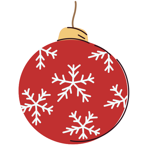 pelota de navidad icono gratis