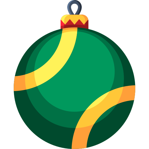 pelota de navidad icono gratis