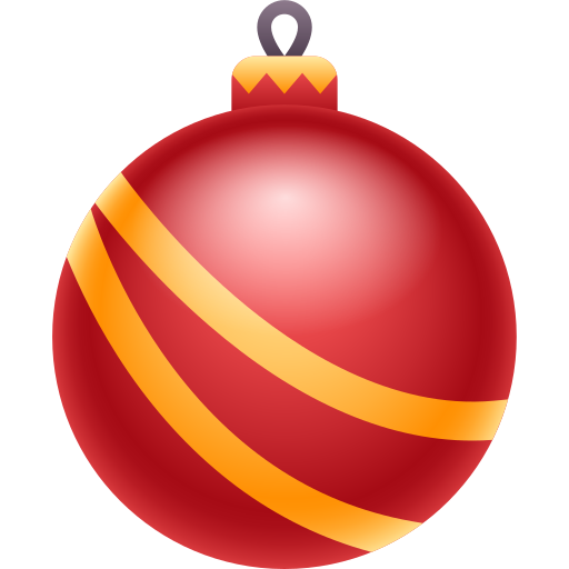 pelota de navidad icono gratis