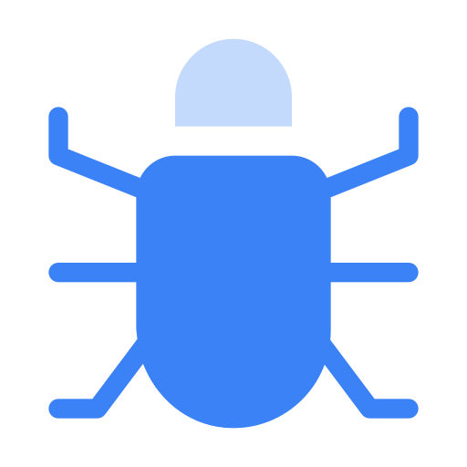 Bug Generic Blue icon