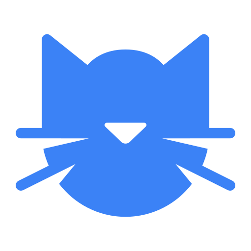 Blue cat icon - Free blue animal icons