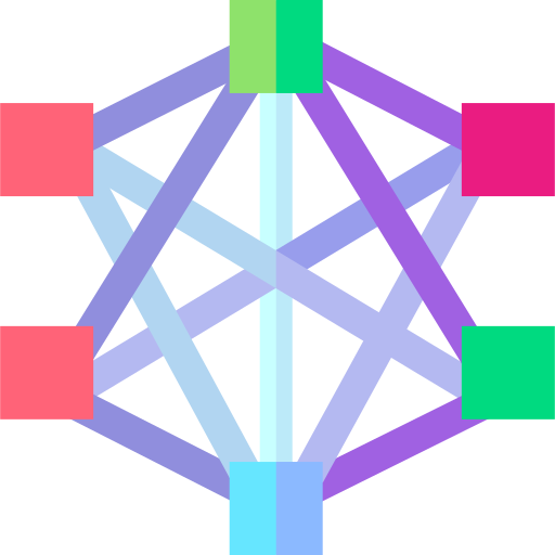 Decentralization Basic Straight Flat Icon