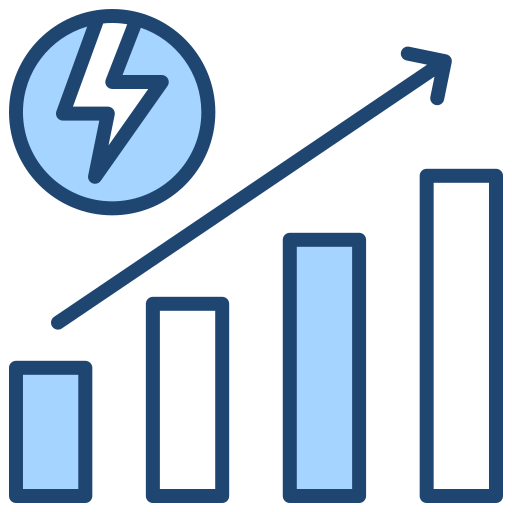 Consumo de energía icono gratis