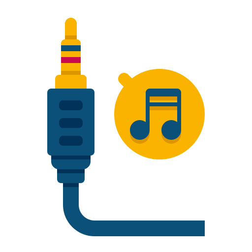 cable de audio icono gratis