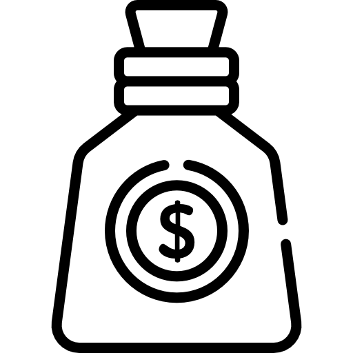 bolsa de dinero icono gratis