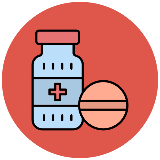 Aspirin Generic Outline Color icon