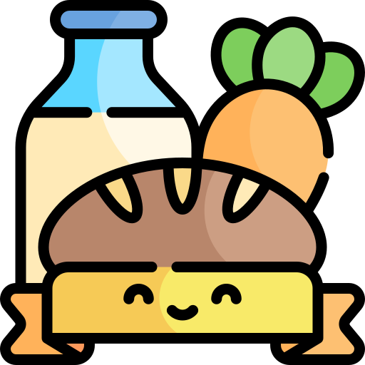 Icono De Alimento Kawaii Lineal Color