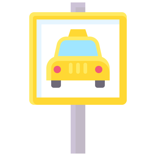 parada de taxi icono gratis