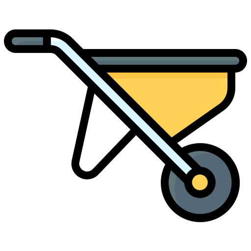 Wheelbarrow Generic Outline Color icon