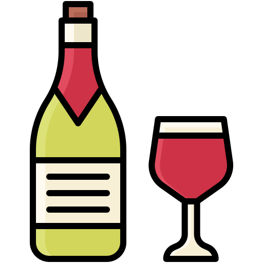 Wine Generic Outline Color icon