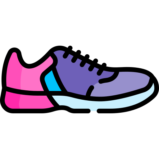 animated running sneakers