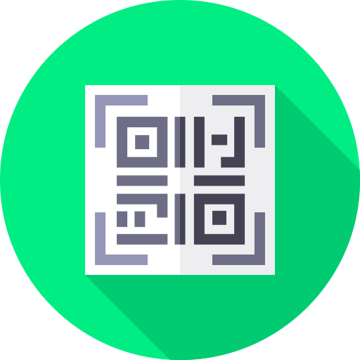 QR code Flat Circular Flat icon