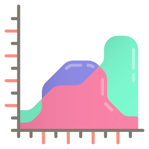 gráfico de área icono gratis