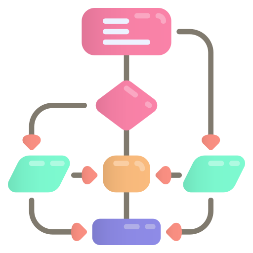 Diagrama de flujo icono gratis