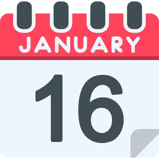 January - Free time and date icons