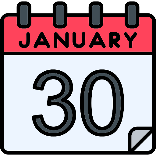 January Generic Outline Color Icon